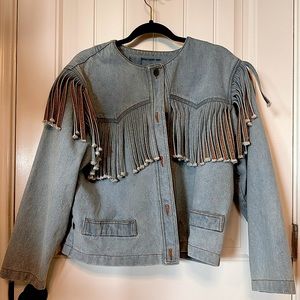 RARE Vintage Denim Fringe Jacket